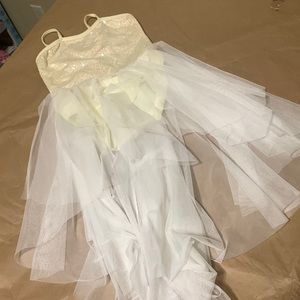 Cream dance dress with tulle skirt - worn once